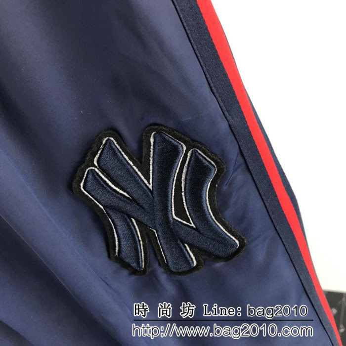 GUCCI古馳 18ss秋冬新款 NY Yankees棒球聯盟系列 絲綢男款套裝 ydi1633
